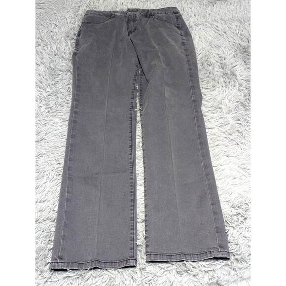 Jag Jeans Mid Rise Straight Womens Size‎ 12 Button Zip Stretch Black Wash Denim - Picture 1 of 13